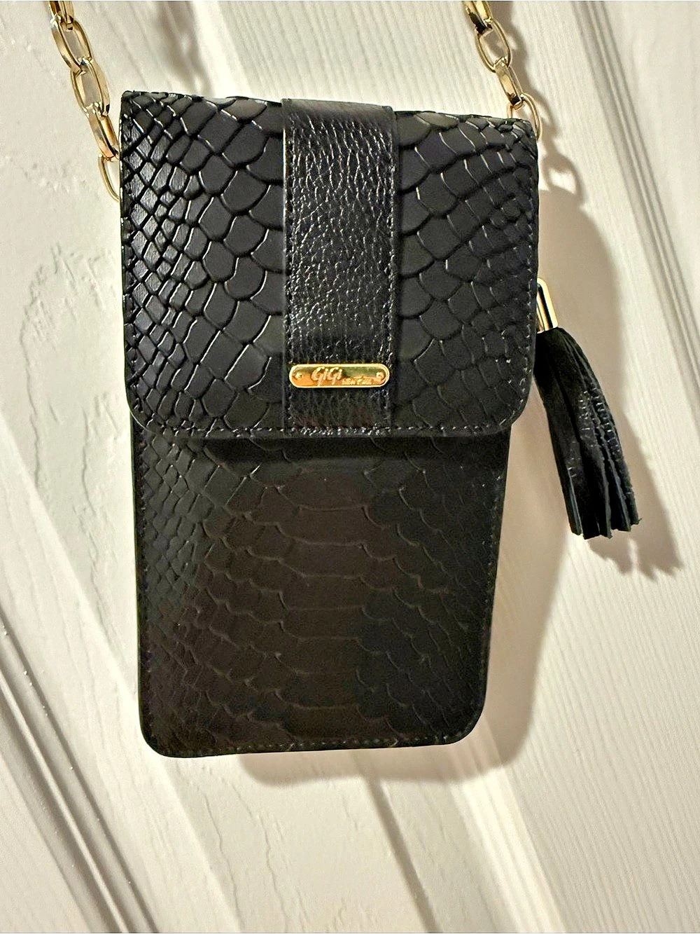 GiGi New York Emmie Phone Crossbody Black Bag